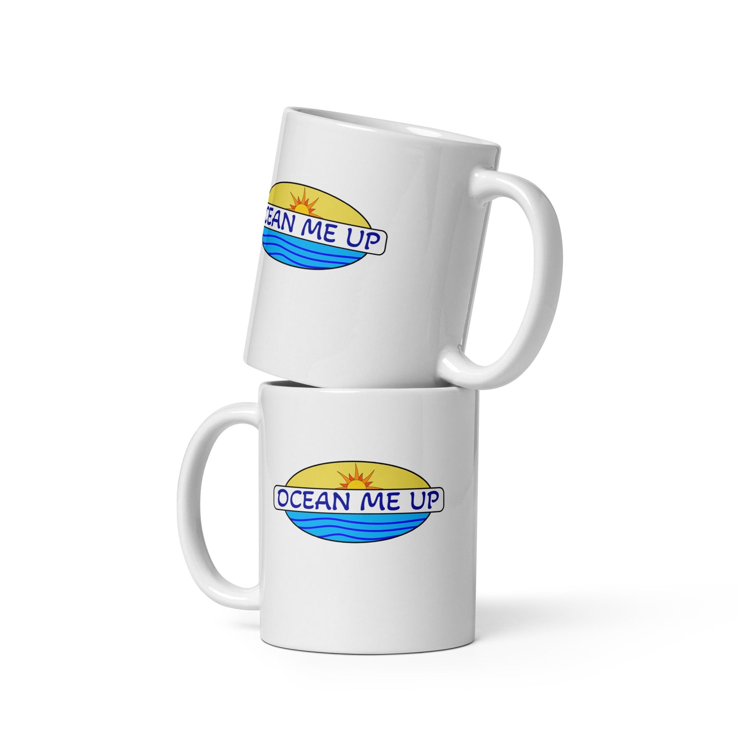 White glossy mug