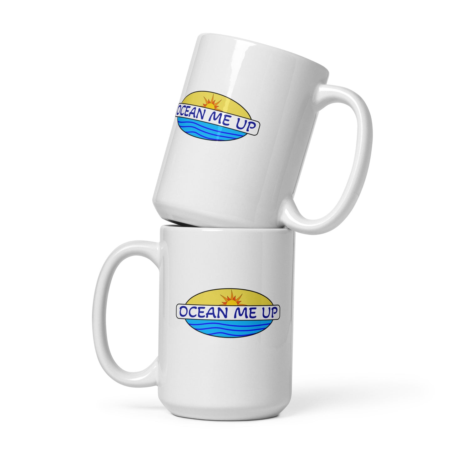 White glossy mug