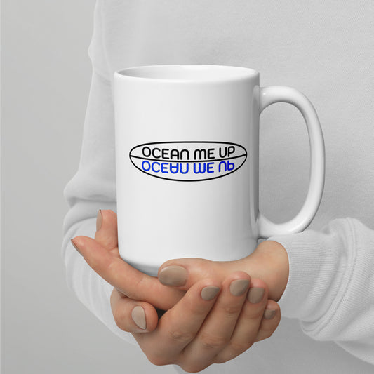 White glossy mug